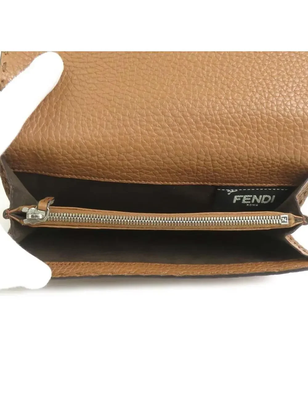 Auth Fendi Selleria Bifold Long Wallet #280353F17B